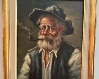 "Vecchio Barbone" (Old Bearded Man) Original Art by Salinas