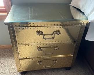 Mid-Century Brass Sarreid 3 drawer Chest