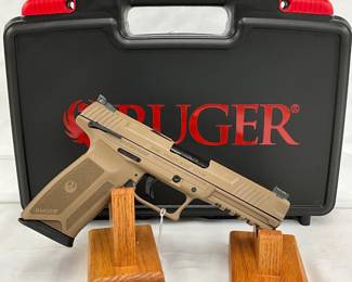 NIB Ruger-57 5.7x28mm Pistol with FDE Finish, 20-Round Capacity, and Spare Magazine