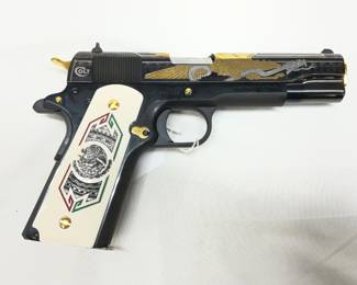 Colt Bandesa 1911 .38 Auto Pistol with Heavy Engraving