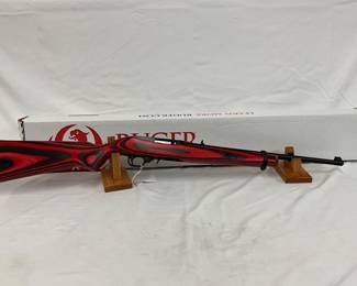 Ruger 10/22 .22 LR Rifle with Red and Black Laminated Stock, New in Box