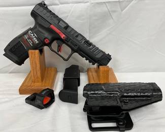 Canik SFX Rival 9mm Pistol with Vent Slide, Red Dot, MOS Mount, and Accessories, NIB 