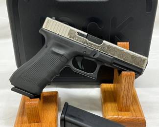 Glock 17 Gen 4 9x19mm Engraved Semi-Automatic Pistol with Case