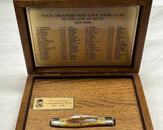 NC HWY Patrol 57th Ann Comm Knife in Display Case 