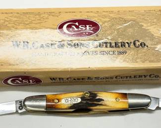 W.R. Case & Sons Cutlery Co. Stag Handle Folding Knife with Box