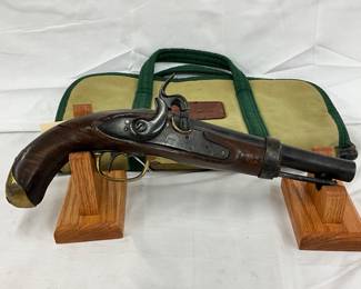 Tomas 1840 Black Powder Percussion Pistol with Brass Accents