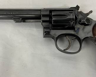 Smith & Wesson K-22 Revolver 22 LR with 6-Inch Barrel and Wood Presentation Case