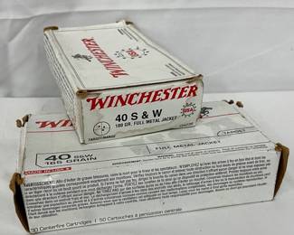Winchester .40 S&W Full Metal Jacket Ammunition, 62 Rounds