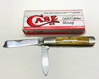 Case XX Two-Blade Pocket Knife with Bone Handle and Original Box