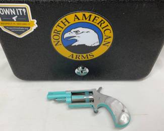 North American Arms Mini Revolver .22 Mag with Ported Barrel and Turquoise Cerakote Finish