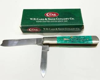 W.R. Case & Sons Green Bone Two-Blade Knife with Original Box