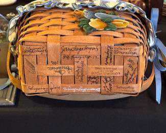 Longaberger signed basket