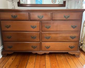 Hungerford Solid mahogany wood dresser with 9 draws. 35x56x20