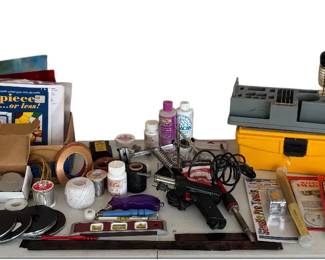 Vintage Master Stained Glass Artisan Set Tools, Glass, Patterns