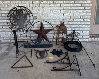 Massive Collection of Rustic Western Texas Themed Iron Decor