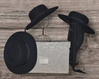 Vintage WesternStyle Black Womens Hats