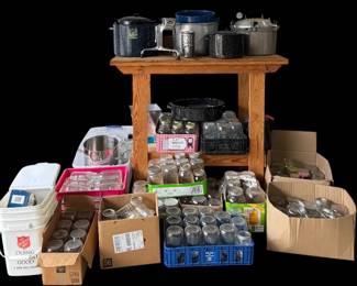 Massive Vintage Canning Homesteading AllAmerican Pressure Canner, Enamelware, More