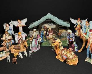 Timeless Beauty Thomas Kinkade Nativity Figurines Set by Fitz Floyd