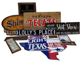 Prime Texana Brewery Signage Collection Shiner, Coors Light, Tecate More