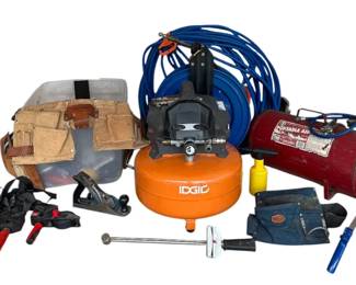 Ridgid Portable Air Compressor, Air Tank, and Tool Bundle