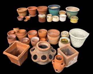 Premium MultiSize Terra Cotta Glazed Garden Planter Collection
