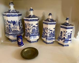 Blue Willow Canister Set