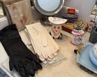 Ladies Gloves, Ladies Head Vases