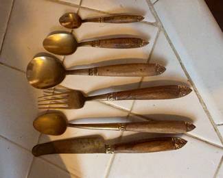 Vintage Siam Silverware Set