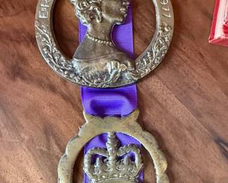 Queen Elizabeth Coronation & Jubilee Brass Medallions