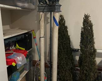 Large floor lamp, faux trees