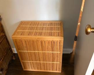 Clothes hamper for sale during in person shopping Friday and Saturday.