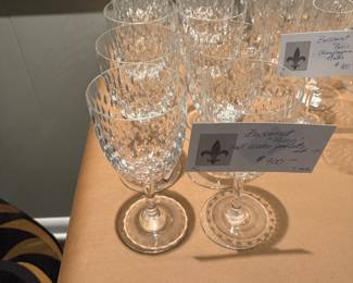 $1200. 7 inch 7 inch.Baccarat “Paris” 7 inch water goblets set of 12.