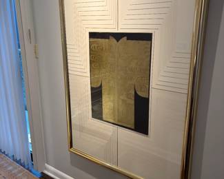 $450. Art Deco Revival Kinder Art by Tim Vance. "Deco Kimono".  35.5"w x 54"h x 2"d.
