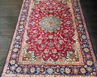 $800. Persian silk and wool rug. 3'6" x 5'5"