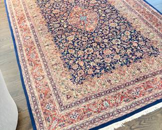 $1200. Indo Kashan 100% wool pile rug.  6'3' x 9'.  Appraised value $3750.  Indian origin.