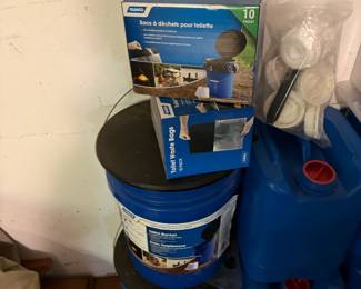 RV or Emergency toilets and liners for sale during in person shopping hours Friday & Saturday