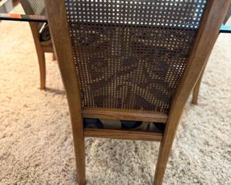 close up view of the back of the chair.