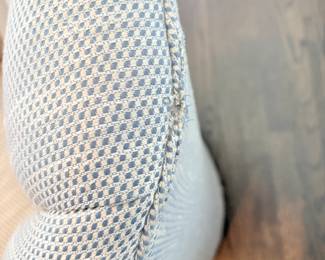 fabric close up - no damage it is the seam on the edge that is bumpy in the photo