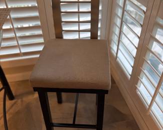 Pair of barstools sold with table