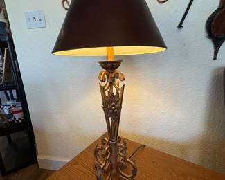 Metal Lamp Set - Two Table Lamps and One Floor Lamp