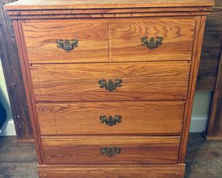 Vintage Oak Four Drawer Dresser