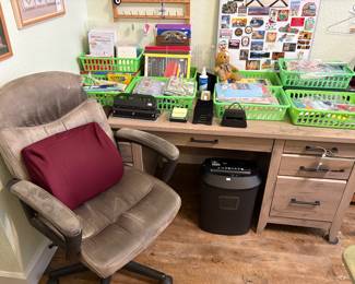 Home Office Furniture Suite Including Desk, Chair and Two Storage Cabinets