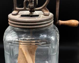 Antique Dazey Glass Butter Churn