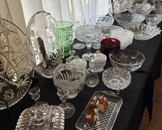 Vintage Crystal, Cut and Pressed Clear Glass Collection