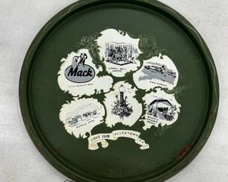 Lion’s Club Allentown PA Green Metal Tray