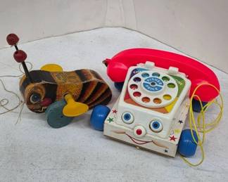 Fisher-Price Pull Toys – Bee and Rotary Phone