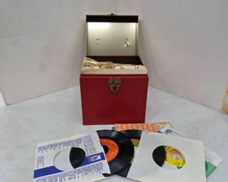 45 RPM Records With Case