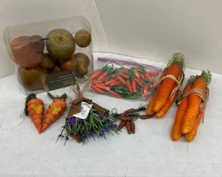 Artificial Decorative Carrots and Pears
