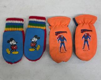 Mickey Mouse and Superman Mittens