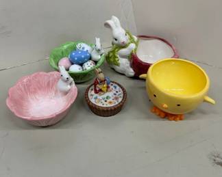 Easter-Themed Ceramic and Wooden Items